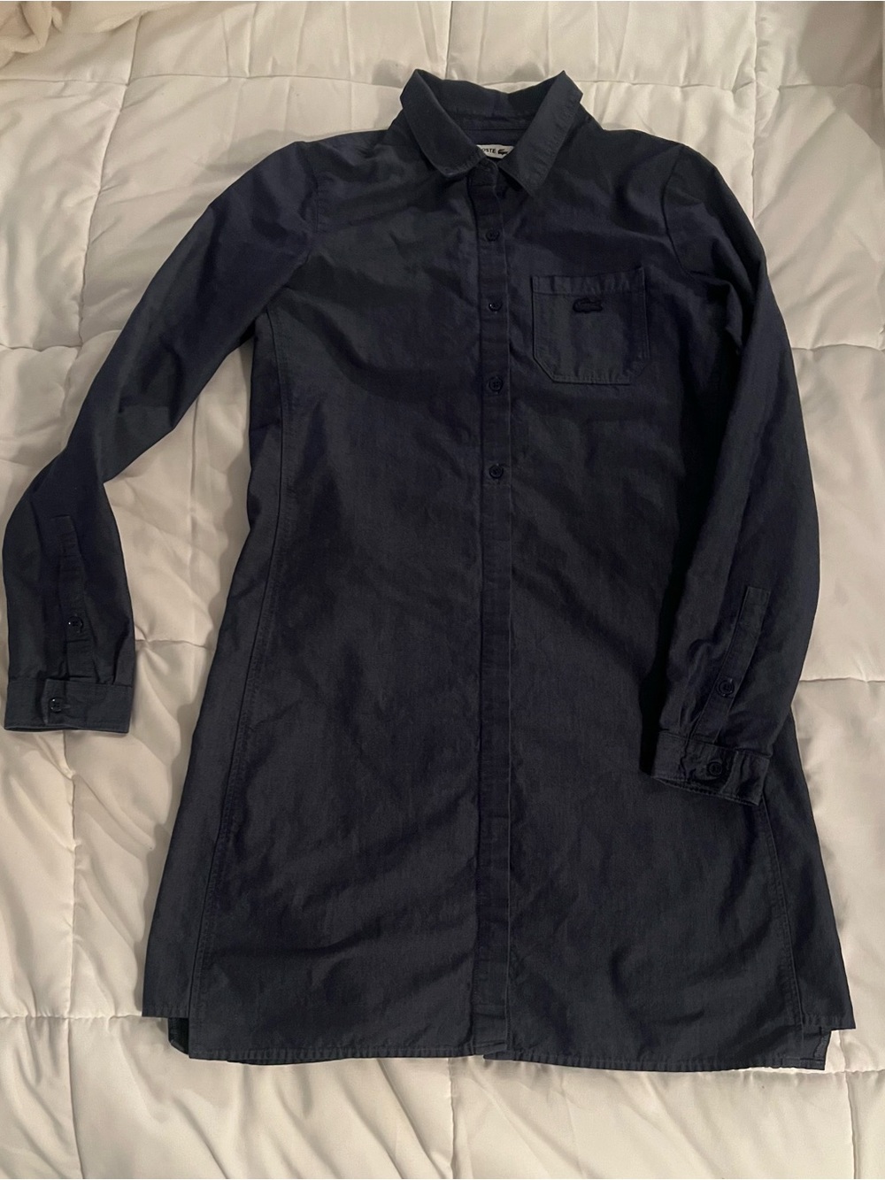 Lacoste Dark Blue Shirt Dress 36